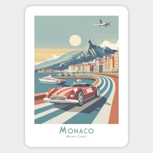 Vintage Monaco Grand Prix - Monte Carlo Racing Sticker